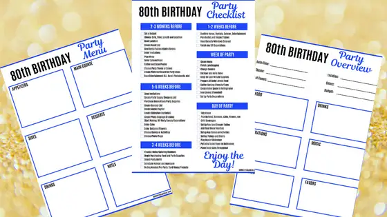 Free 80th Birthday Party Planning Checklist 1