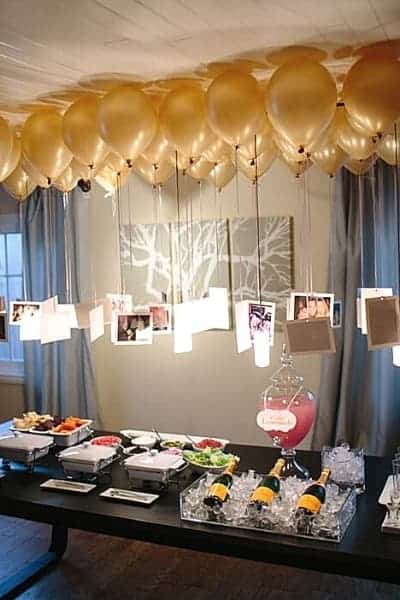 Pictures Hanging from Balloons at Party 1