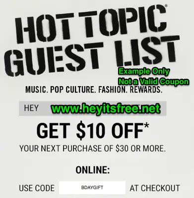 hot topic birthday freebie