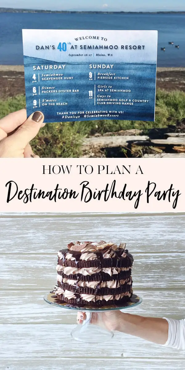 how to plan destination birthday party