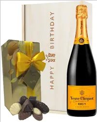 veuve clicquot champagne and chocolates birthday gift box 2744