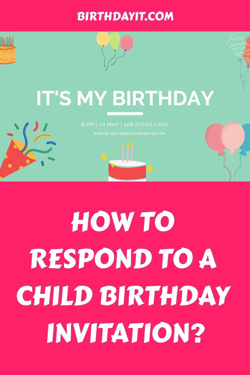 How To Respond To A Child Birthday Invitation generated pin 1190