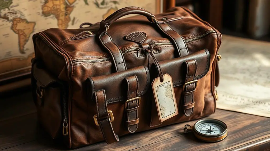 durable leather travel bag