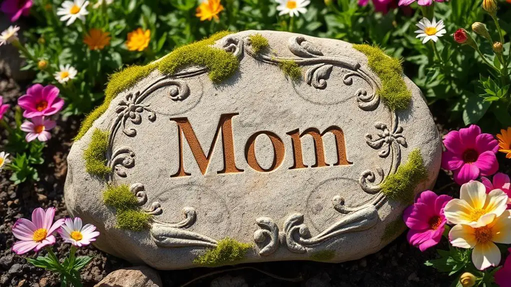 personalized decorative garden stone