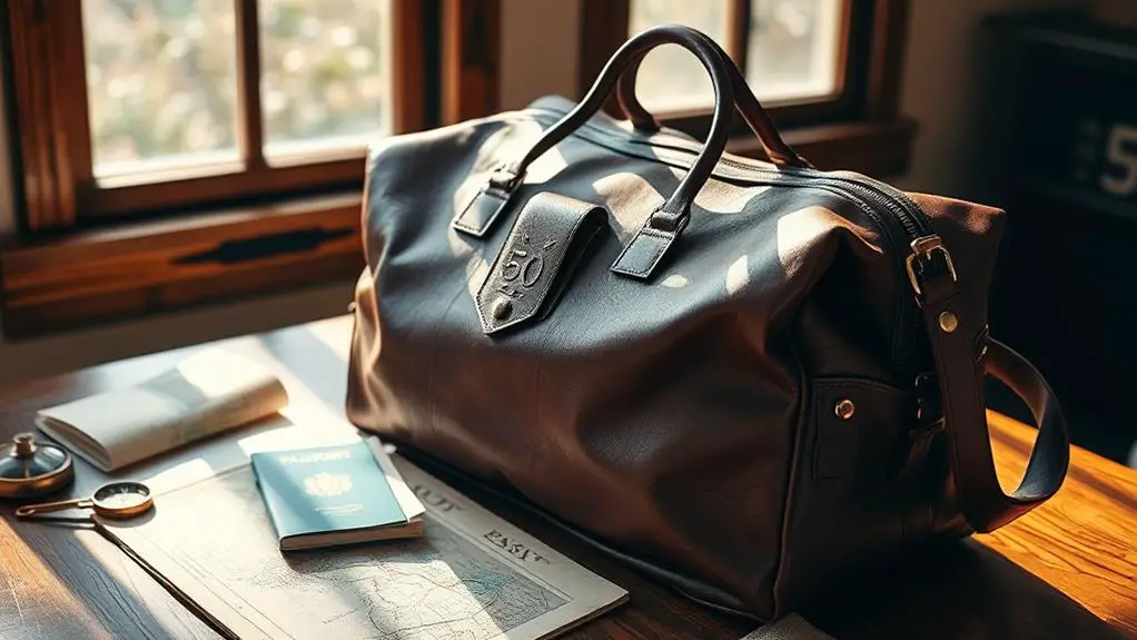 stylish leather travel accessory